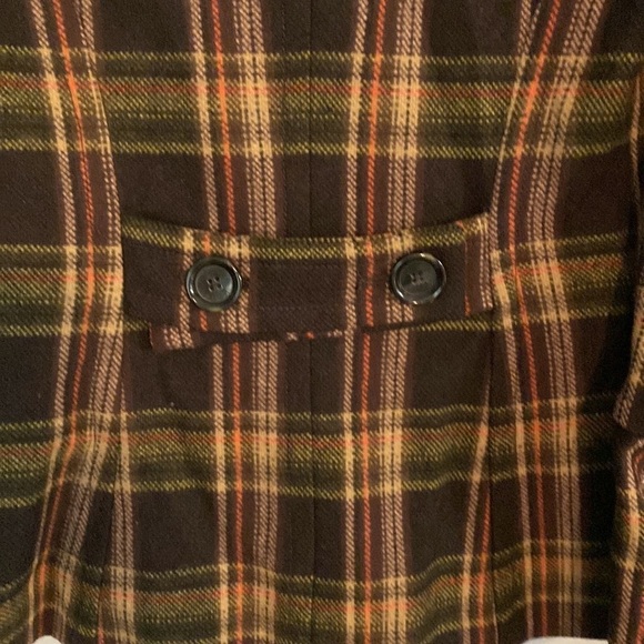 Michael Michael Kors  plaid wool pea coat size xs - Picture 7 of 9